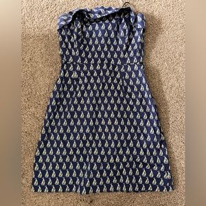 Vineyard Vines Sailboat Strapless Dress